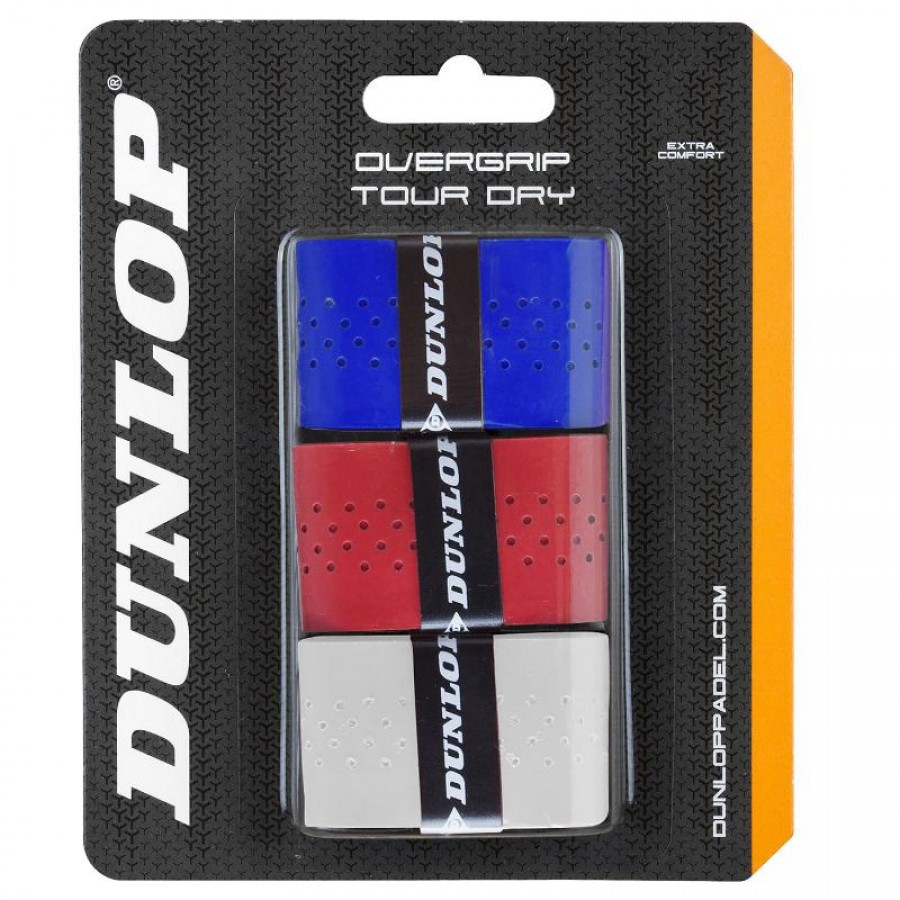 Blister Dunlop 3 Overgrips Tour Dry Colores PADELPOINT Blister Dunlop 3 Overgrips Tour Dry Colores