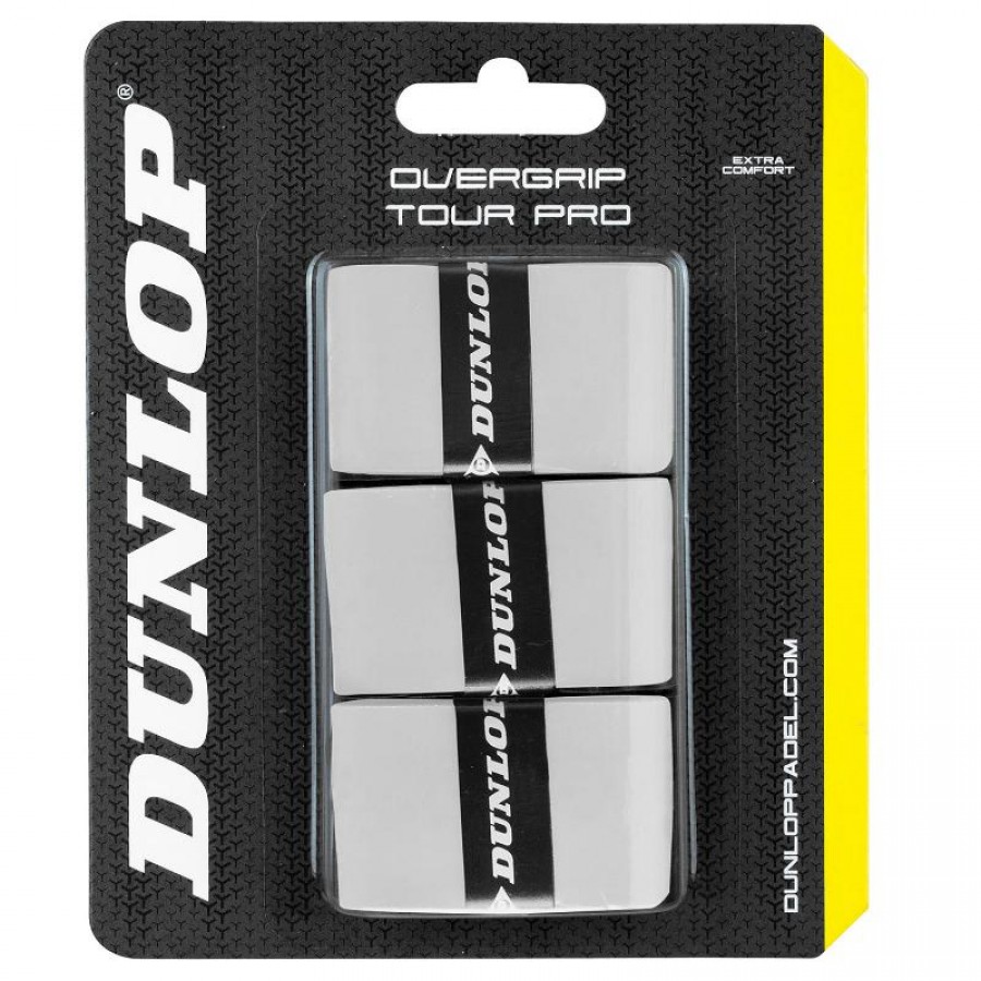 Blister Dunlop 3 Overgrips Tour Pro Blanco PADELPOINT Blister Dunlop 3 Overgrips Tour Pro Blanco
