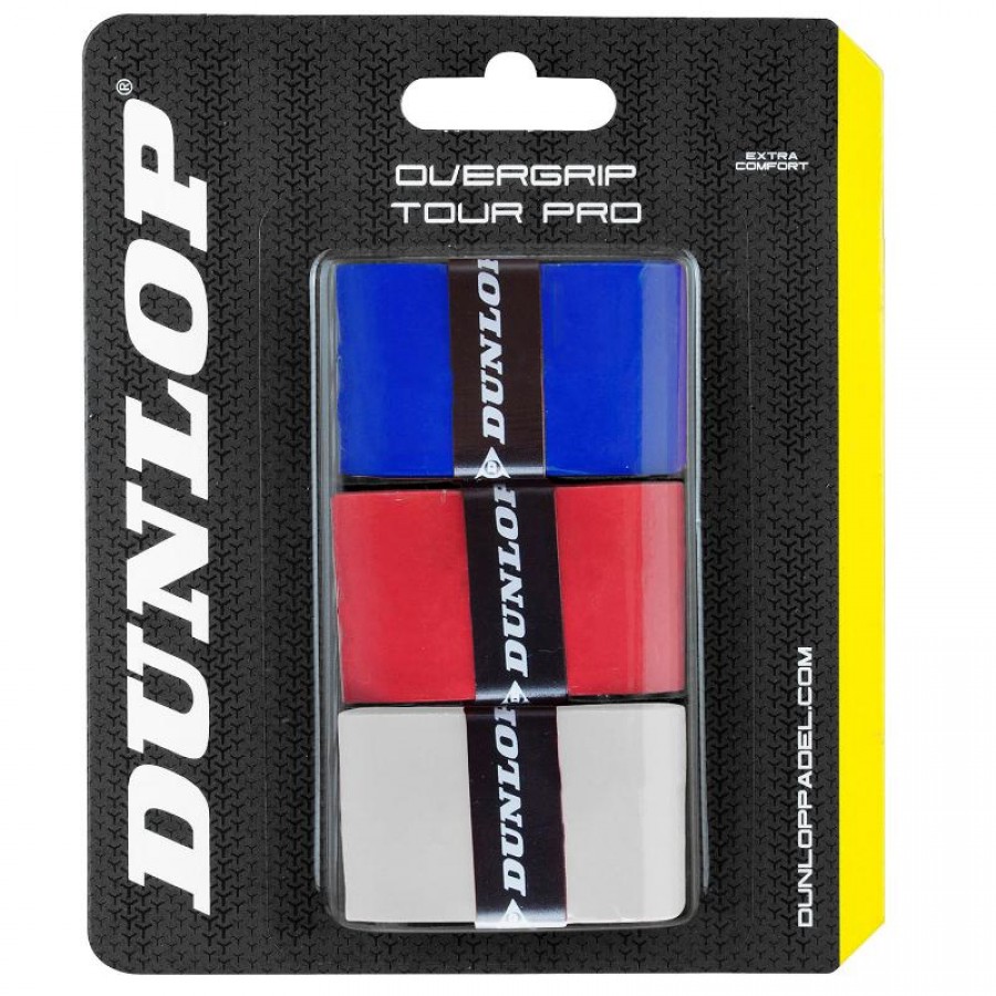 Blister Dunlop 3 Overgrips Tour Pro Colores PADELPOINT Blister Dunlop 3 Overgrips Tour Pro Colores