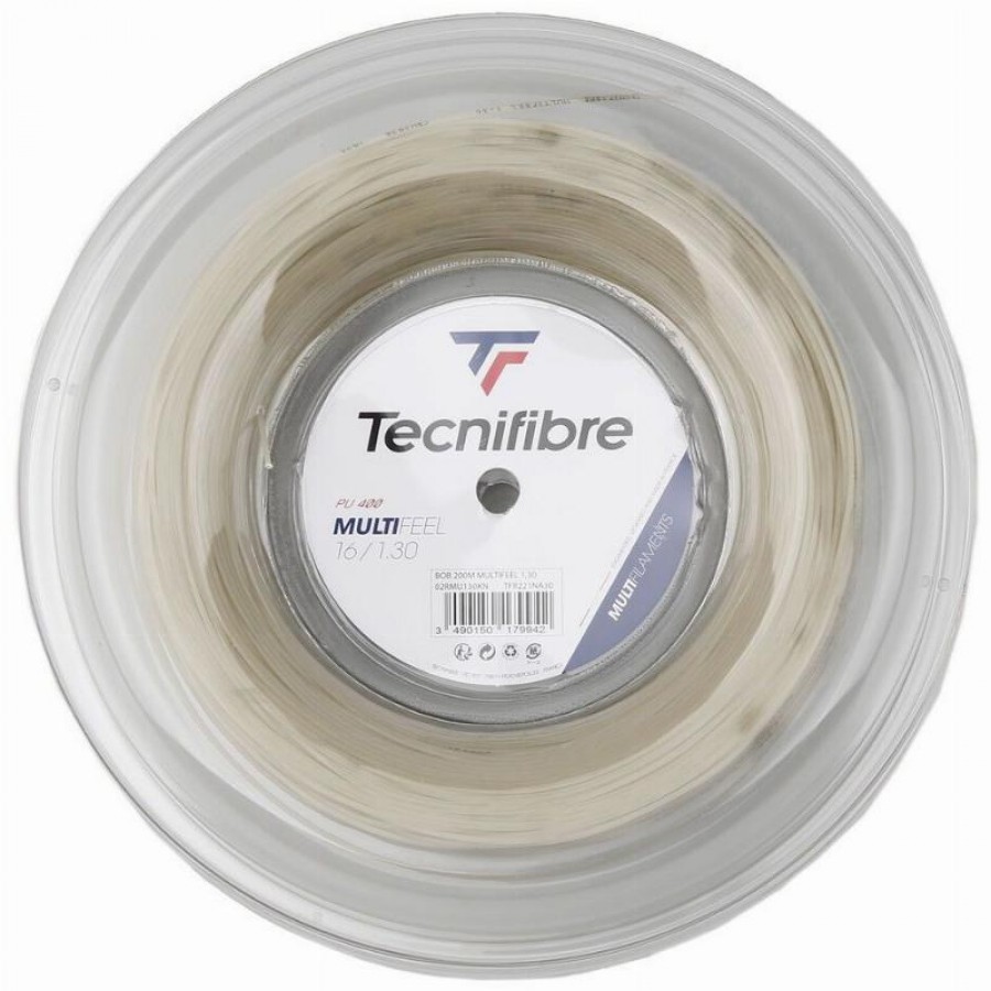 200m Tecnifibre Multifeel 1.30mm Natural String Reel  Offer + Cheap