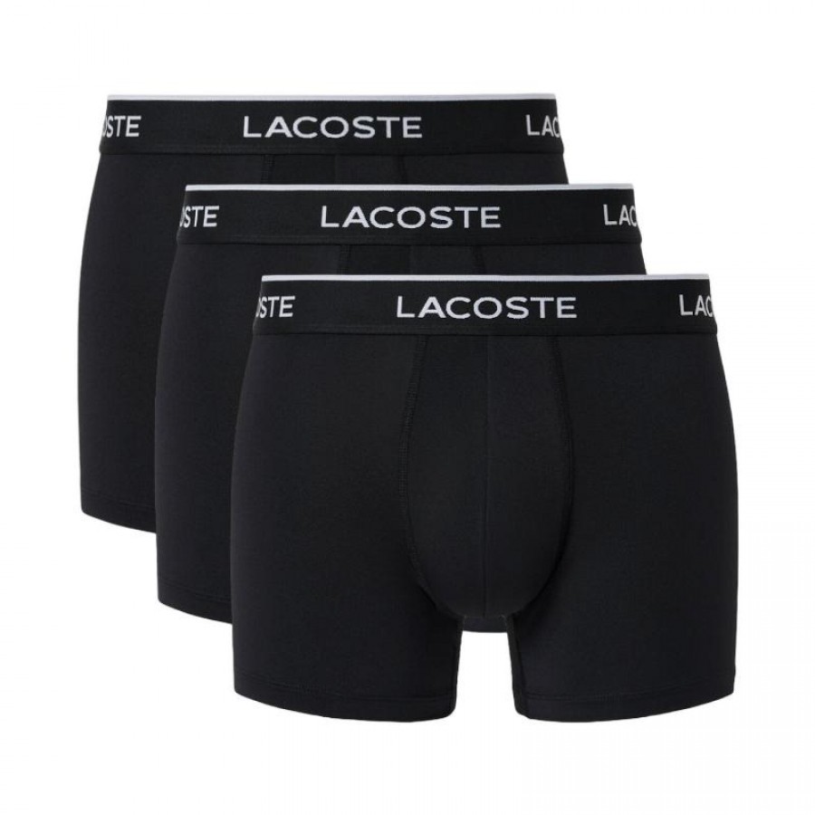 Lacoste Microfiber Black Boxers 3 Units