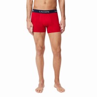 Lacoste Pique Navy Blue White Red Boxers 3 Units  Offer + Cheap