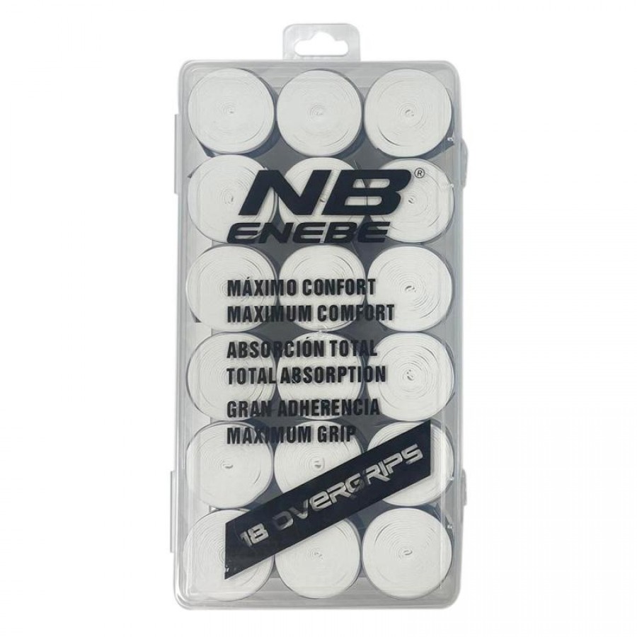 Enebe 18 Overgrips Plain White Box