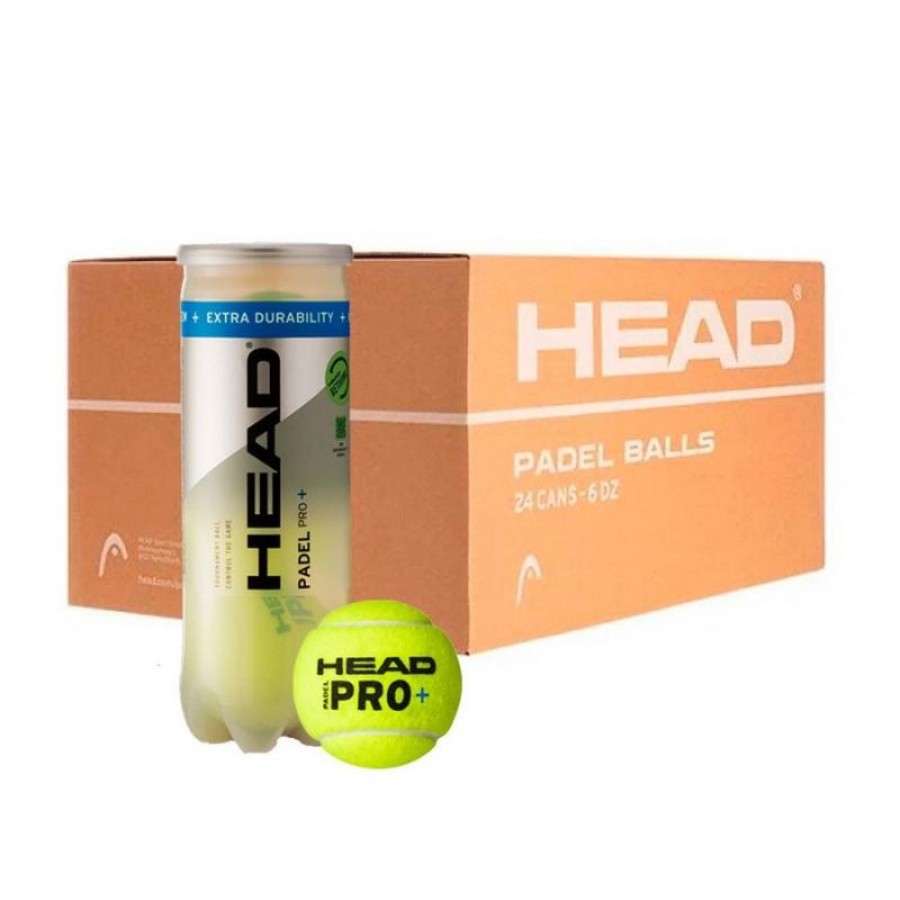 Box 72 Balls - 24 Pots of 3 pcs - Head Padel Pro +  Offer + Cheap