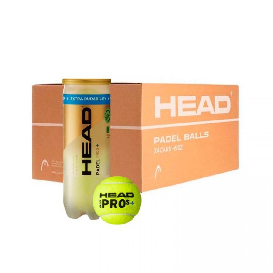 Caixa 72 Bolas - 24 Latas de 3 pcs - Head Padel Pro S+  Oferta + Barato