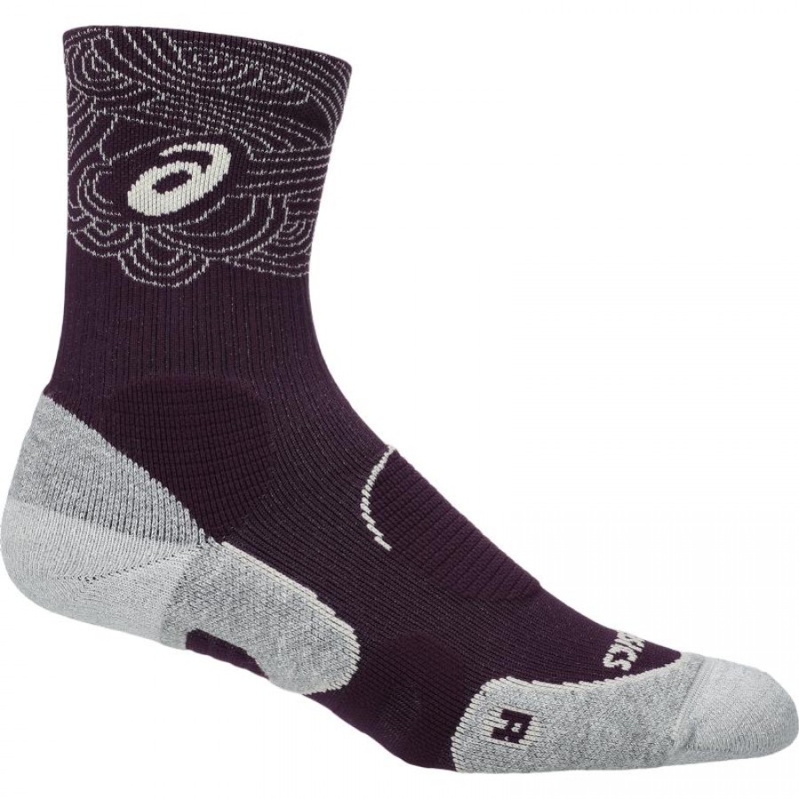Calcetines Asics Crew Court Tennis Granate Oscuro 1 Par