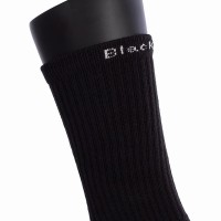 Meias pretas Black Crown High 3 pares  Oferta + Barato