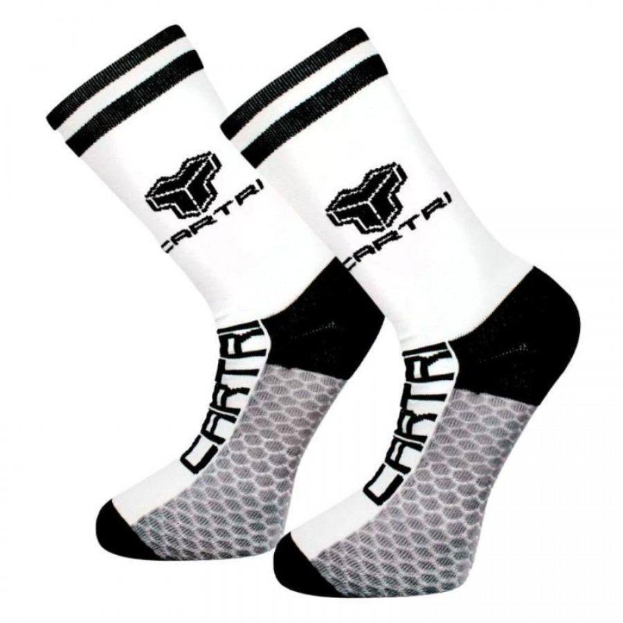 Cartri Adler High White Black Socks 1 Par  Oferta + Barato