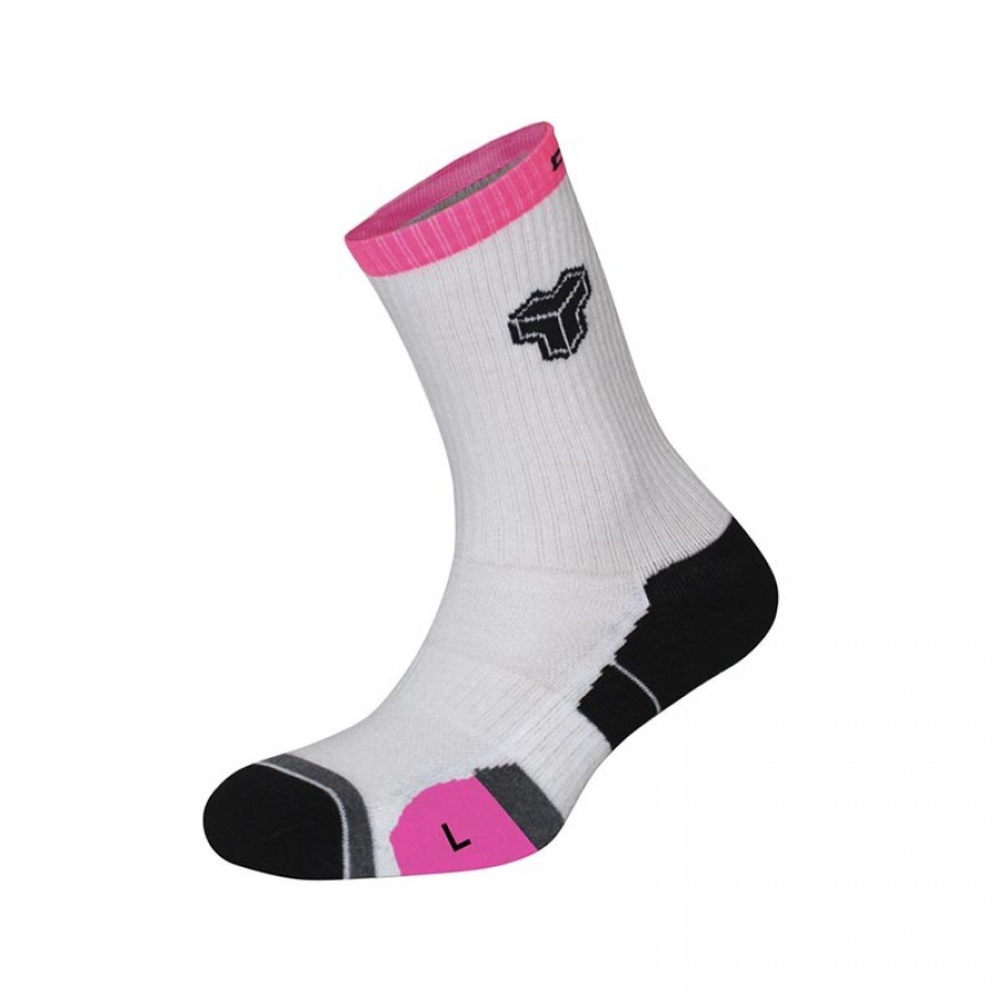 Chaussettes Cartri Axel High White Fuchsia 1 Paire  Offre - Pas cher