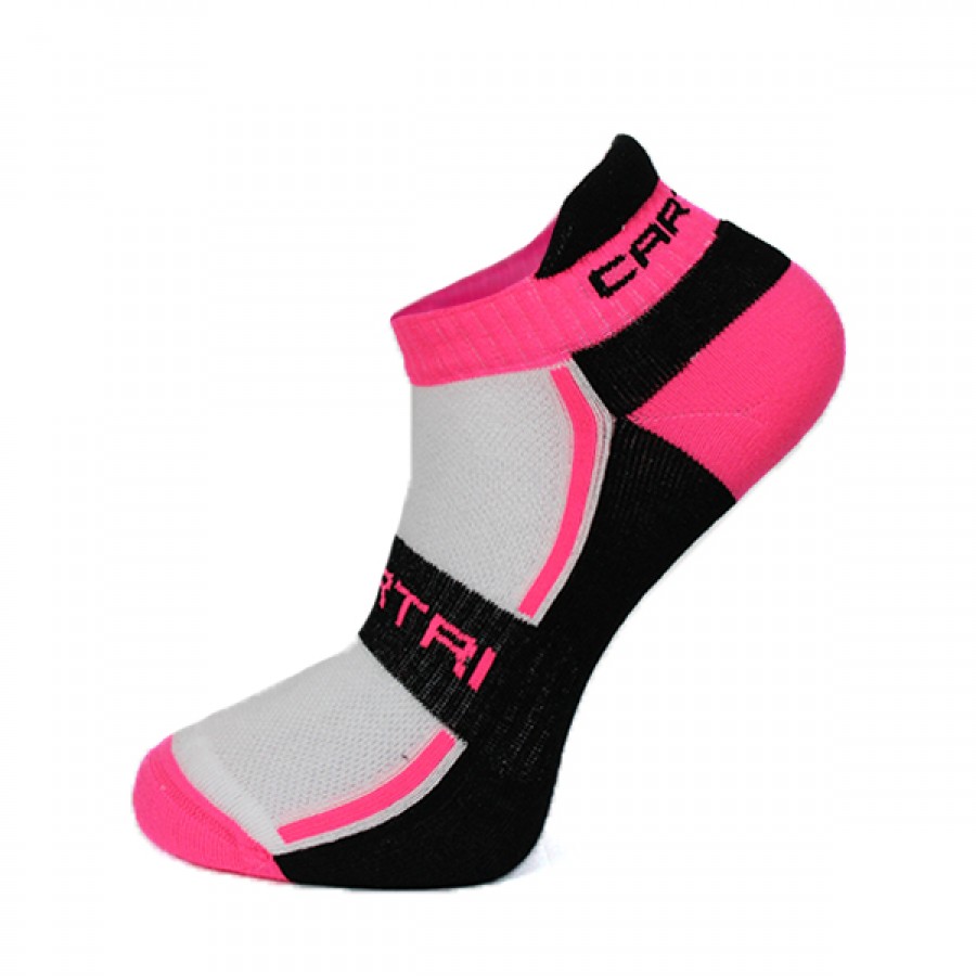 Cartri Slash Crew White Fuchsia Socks 1 Pair PADELPOINT Cartri Slash Crew White Fuchsia Socks 1 Pair