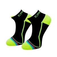 Cartri Trajan Crew Black Yellow Socks 1 Pair  Offer + Cheap