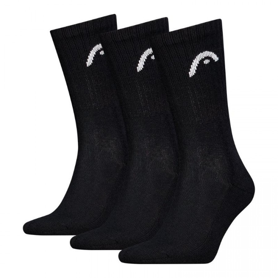 Calcetines Head All Sports Crew Negro 3 Pares  Oferta + Barato