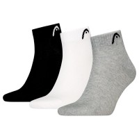Calcetines Head All Sports Quarter Negro Blanco Gris 3 Pares  Oferta + Barato