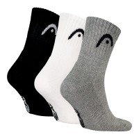 Calcetines Head All Sports Short Crew Negro Blanco Gris 3 Pares  Oferta + Barato