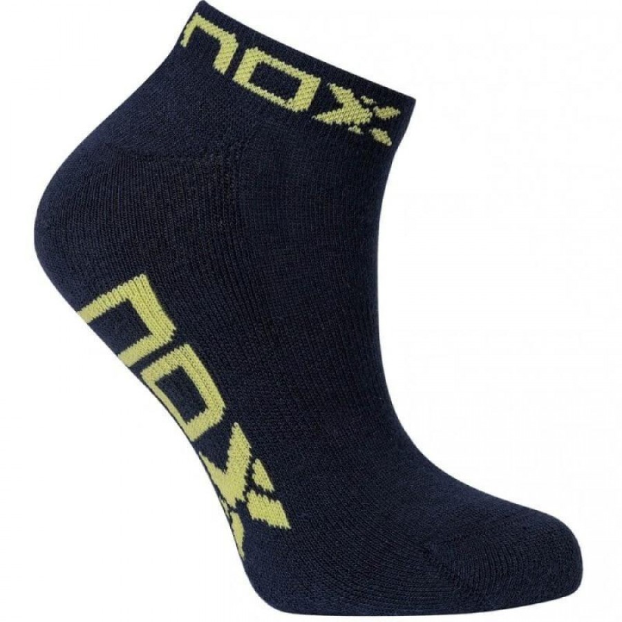 Nox Chaussettes Bleu Marine Lime Longueur Cheville 1 Paire  Offre - Pas cher