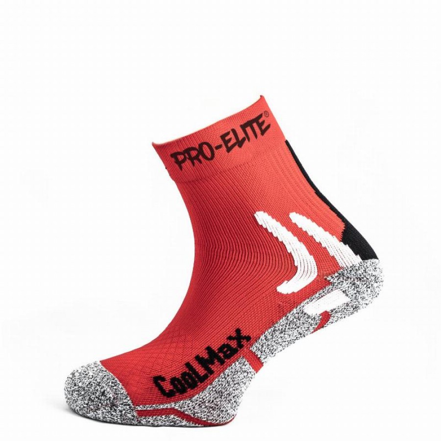 Calcetines Pro Elite Coolmax Rojo 1 Par  Oferta + Barato