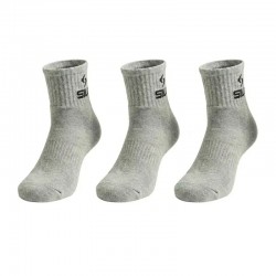 Calcetines Siux Basic 26 Caña Media Gris 3 Pares