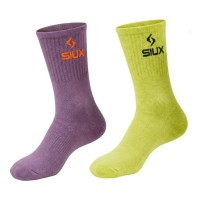 Calcetines Siux Groove Caña Alta Verde Lila 2 Pares