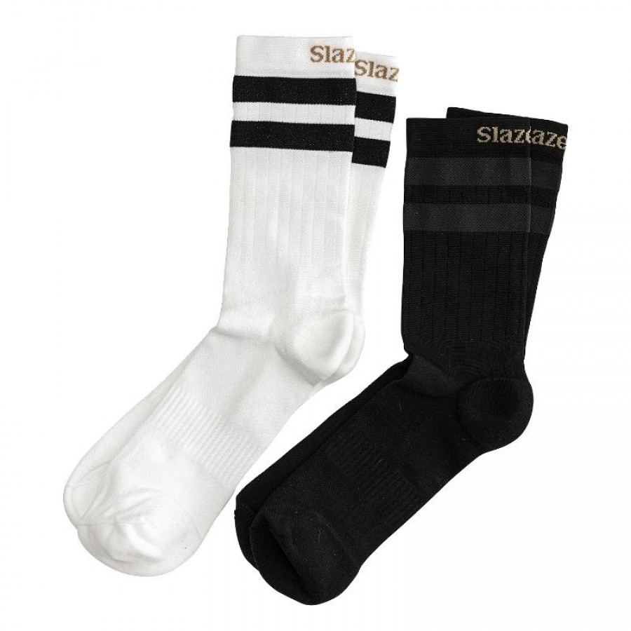 Chaussettes Slazenger Bruno Blanc Noir 2 Paires  Offre - Pas cher