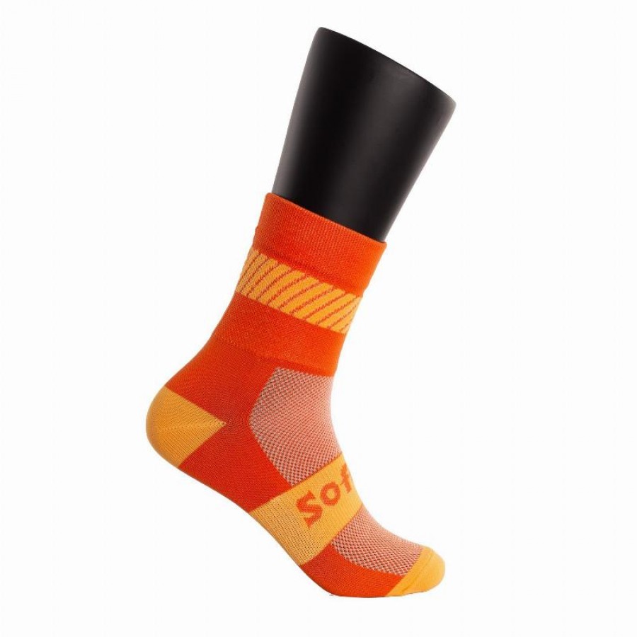 Calcetines Softee Walk Media Caña Naranja Fluor 1 Par