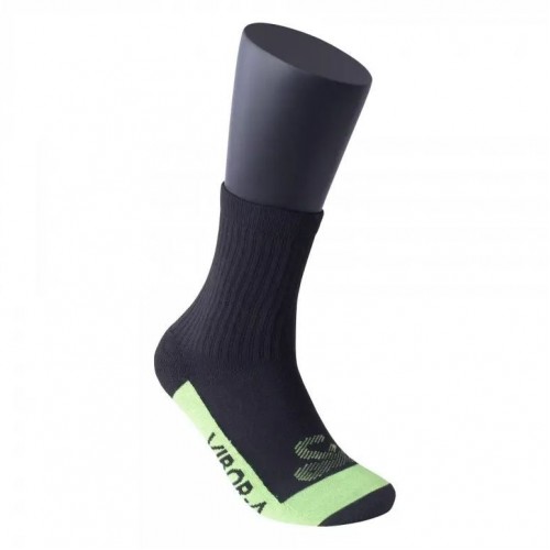 Half-Reed Leather Socks Multicolored Black Yellow 1 Pair