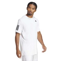 Camiseta Adidas Club 3 Stripes Blanco Negro  Oferta + Barato
