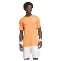 Camiseta Adidas Club 3 Stripes Naranja