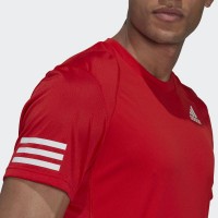 T-shirt Adidas Club 3 Stripes Red - Barata Oferta Outlet