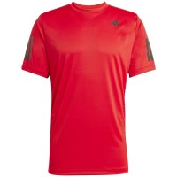 Adidas Club 3 Stripes Red Black T-Shirt  Offer + Cheap