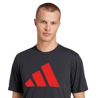 Camiseta Adidas Essentials Negro Rojo  Oferta + Barato