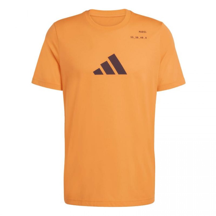 T-shirt orange graphique Adidas Padel