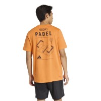 T-shirt orange graphique Adidas Padel