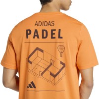 T-shirt orange graphique Adidas Padel