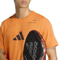 T-shirt orange graphique Adidas Padel