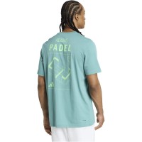 Adidas Padel Graphic Teal T-shirt  Offer + Cheap