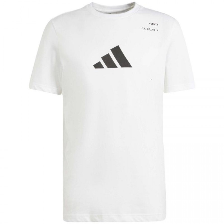 Adidas Tennis Category Graphic White T-Shirt  Offer + Cheap