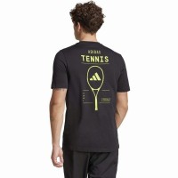 Adidas Tennis Categorie Graphic Noir Citron T-shirt  Offre - Pas cher
