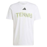 T-Shirt Adidas Tennis Graphic Branco  Oferta + Barato