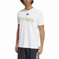 T-Shirt Adidas Tennis Graphic Branco  Oferta + Barato