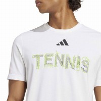 T-Shirt Adidas Tennis Graphic Branco  Oferta + Barato