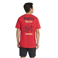 Adidas Wanted T-shirt rouge graphique