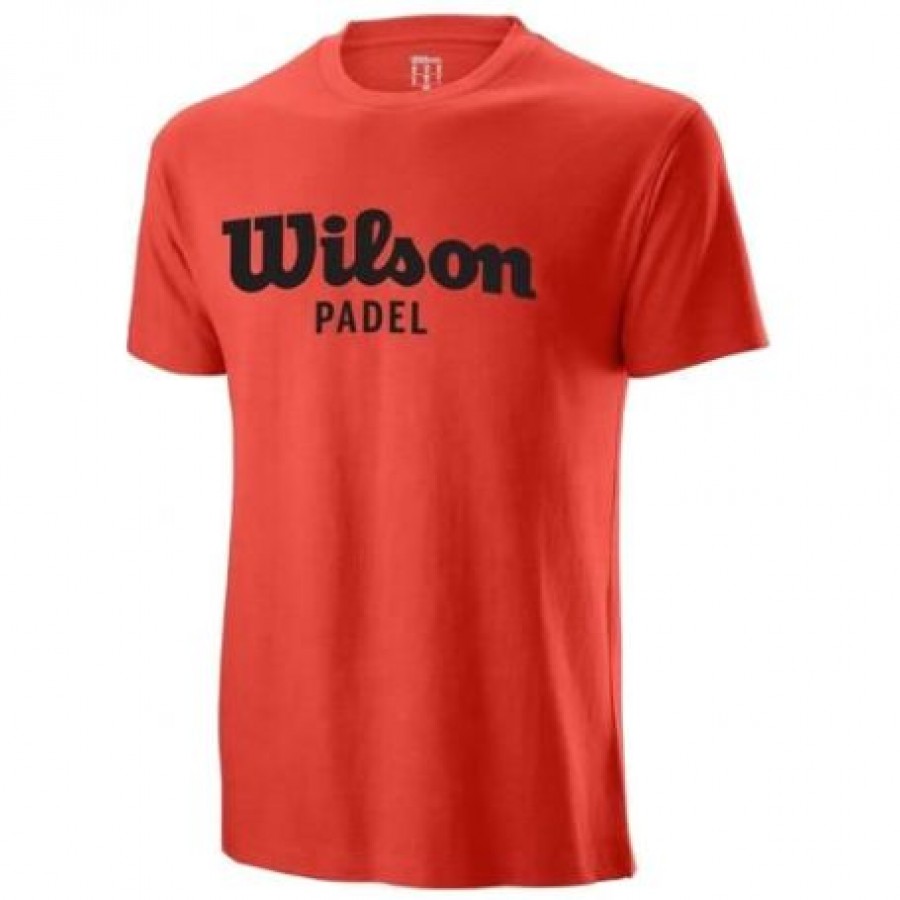 Cotton T-shirt Wilson Tee Padel Red Party PADELPOINT Cotton T-shirt Wilson Tee Padel Red Party