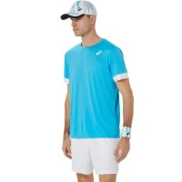 Camiseta Asics Court Aqua Blanco Brillante  Oferta + Barato