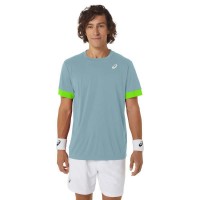 T-Shirt Asics Court Azul Lima Electrico  Oferta + Barato