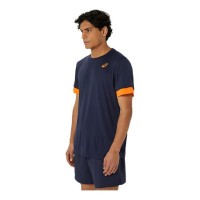 Asics Court Midnight Blue Orange T-Shirt  Offer + Cheap