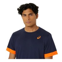 Asics Court Midnight Blue Orange T-Shirt  Offer + Cheap