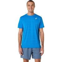 Camiseta Asics Court Stripes SS Azul  Offer + Cheap