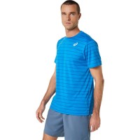 Camiseta Asics Court Stripes SS Azul  Offer + Cheap