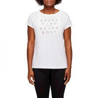 Camiseta Asics Graphic Glossy White para Mulheres  Oferta + Barato