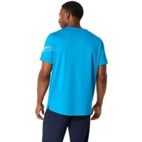 Asics Icon SS Top Blue White Cream T-shirt